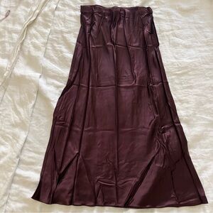Beliano chocolate bias midi silk skirt size Medium